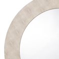 thumbnail image 4 of Benzara Chester 36 Inch Round Modern Mirror, Textured Shagreen, Beveled Edge, Ivory, 4 of 7