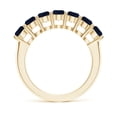 thumbnail image 2 of ANGARA Natural Half Eternity Seven Stone 2.31 ct Blue Sapphire Wedding Band in 14K Yellow Gold for Women (Size-4mm) | September Birthstone, Anniversary, Jewelry Gift for Women | Natural Sapphire Ring, 2 of 9
