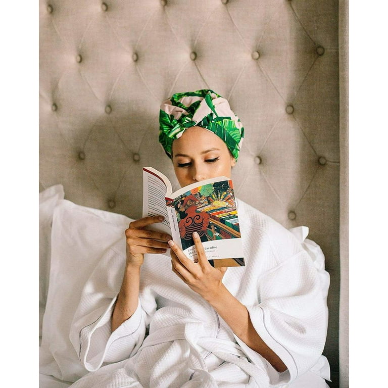 Kitsch Luxury Shower Cap Reusable Shower Cap for Long Hair Palm
