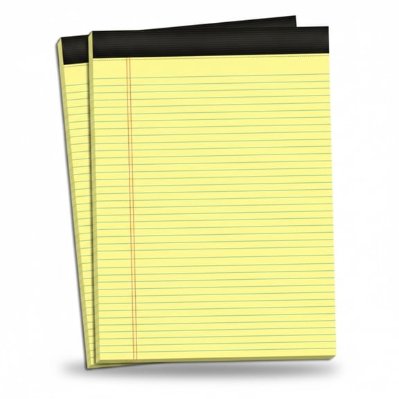Legal Pads 8.5 x 11, College Ruled Note Pads, 8.5 x 11.75 Yellow Notepad, 80gsm Lined Paper Pads, 30 Sheets per Pad, 2 Pack, Perforated Writing Pads for Office, Home, Yellow