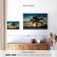 thumbnail image 4 of Elephant Stock Key West Sunset Palm Wall Art - Horizontal Canvas Wall Art - Living Room Wall Decor - Beach Canvas - Gray And Green Decor - 12" x 8", 4 of 8