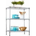 thumbnail image 1 of 23Lx13.2Wx30.2H Adjustable Metal Storage Shelves 3-Tier Wire Shelving Unit Organizer Wire Rack 450Lbs Capacity for Small Places Kitchen Garage,Chrome, 1 of 7