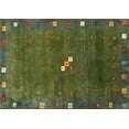 thumbnail image 1 of Ahgly Company Indoor Rectangle Contemporary Fern Green Abstract Area Rugs, 2' x 5', 1 of 6