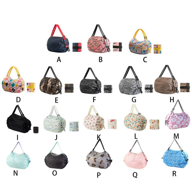 mmirethe Organize Travel Essentials Foldable Storage Bag Travel-friendly Beach Bag blue flower 1Set