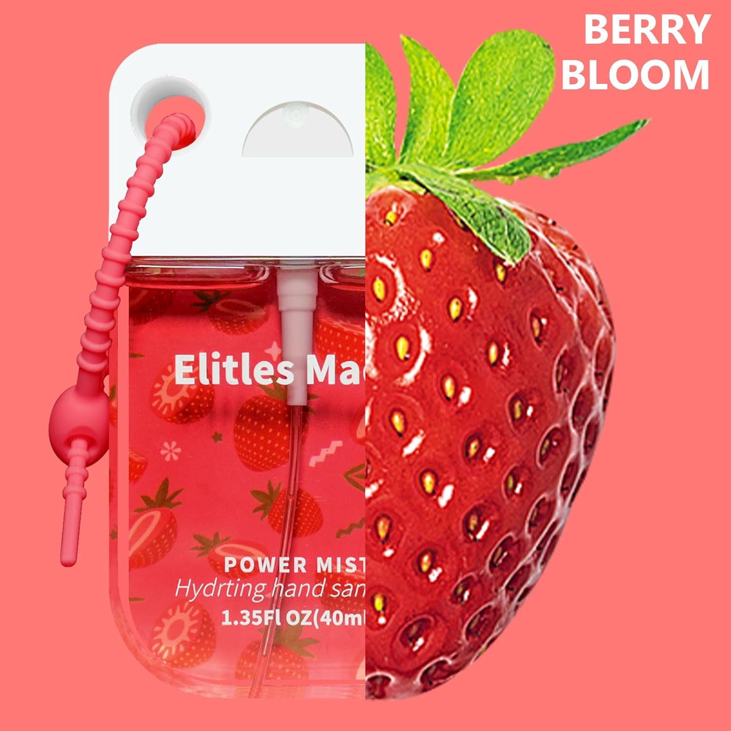 Hand Sanitizer Spray, 4Pack Spray Hand Sanitizer Travel Size With Keychain, Scented Cute Mini Pocket Purse Power Mist Hydrating for Kids School Gifts for Women, 1.35FL.OZ