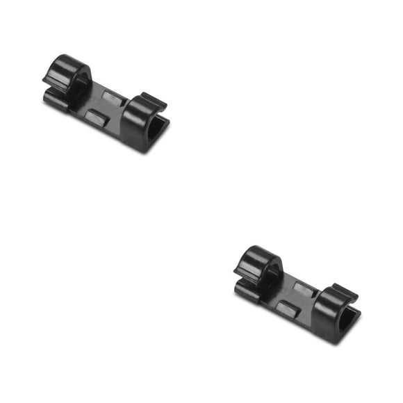 Sidaley Paquete de 20 Clips para cables Cables ABS Recopilación Práctico soporte para caídas de cables Resistencia al desgaste Solidez Clip Negro 2piezas