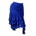 thumbnail image 3 of Falda de mujer para fiesta, falda de baile, elegante y moderna falda latina para vals. Azul L, 3 of 9