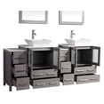 thumbnail image 4 of Vanity Art VA3124-72G 72 in. Double Sink Bathroom Vanity Set, Gray, 4 of 5