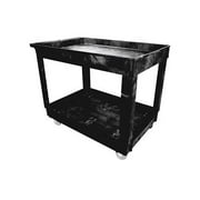 New Service Utility Cart, 2-Shelf, 24w x 40d x 31-1 4h, Black by Rubbermaid Commercial