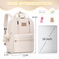 thumbnail image 2 of Mochila GAXOS, bonita para la escuela, estética, monedero blanco para niñas, 2 of 6