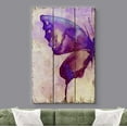 thumbnail image 2 of wall26 Canvas Print Wall Art Purple Watercolor Butterfly on Wood Panels Nature Wilderness Digital Art Realism Chic Colorful Multicolor Ultra for Living Room, Bedroom, Office - 12"x18", 2 of 5
