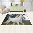 thumbnail image 3 of Dreamtimes Lightweight Non Slip Carpet Mats 60 x 39 inch (5'x 3'3"), Area Soft Rugs Floor Mat Rug Decoration for Kids Room Living Room White Horse in Wild, 3 of 6
