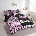 thumbnail image 3 of Castle Fairy Boys Girls Happy Valentine's Day Twin Bedding Sets 7-Piece,King And Queen Crown Bedding Comforter Set Microfiber,Animal Leopard Print Breathable Sheet Sets,Microfiber Bedroom Decor, 3 of 8