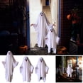thumbnail image 1 of Xihbxyly Disfraz de Fantasma de Halloween, Capa Blanca Aterradora, Disfraz de Juego de Rol Espeluznante, Diseño Unisex, Versátil para Fiestas de Halloween, Mascaradas, Varios Tamaños Incluidos., 1 of 6