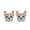 Frenchie-Brown, variant on Frenchie Dog Stud Earrings for Women French Bulldog Cubic Zirconia Ginger Lyne Collection