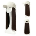 thumbnail image 4 of Perruque Casquette de Baseball Cheveux Raides Coiffure Chapeau Réglable Attaché Cheveux Longs, 4 of 7