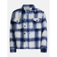 thumbnail image 5 of No Boundaries Men's Soft Fuzzy Knit Shacket, Sizes XS-4XLT, 5 of 5