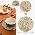 thumbnail image 3 of SKYSONIC Cute Animals Bunny Trivet Round Hot Pads, Set of 2 Colorful Forest Pot Holder Heat Resistant Trivets Cotton Thread Weave Mats for Kitchen Counter Hot Dishes Pot Teapot Table Decor, 3 of 7