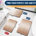 thumbnail image 2 of Buganda Microfiber Bathroom Rugs, 20"x47" Beige Luxury Extra Soft and Absorbent Bath Mat, Non-Slip Plush Bath Carpet, 2 of 7