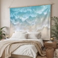 thumbnail image 3 of Blue Coastal Beach Large Tapestry for Bedroom Wall Hanging Tapestry, Summer Ocean Nautical Seaside Ceiling Backdrop Tapestries Poster Blanket Wall Decor for Teens Room Living Room Dorm 100" x 59", 3 of 8