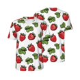 thumbnail image 6 of Rocae Hand Drawn Strawberry for Breathable Men's Baseball T-Shirt Fashionable Casual Baseball Jersey, Moisture-wicking Sportswear Medium, 6 of 9