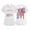 White #370, variant on KDDYLITQ 250 Year Anniversary Shirts for Women July 4th Red White Blue V Neck Blouses Liberty Usa Star Stripes Causal Tees 250 Years Birthday Basic Short Sleeve Scrubs T-Shirts Light Brown 4XL