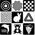 thumbnail image 1 of Tarjetas Flash en blanco y negro para bebés, 20 tarjetas, 40 páginas, juguetes para bebés recién nacidos de alto contraste, 1 of 5