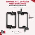 thumbnail image 3 of 1 Paquete De Placa De Pared Para Paso De Cables Con Soporte – Kit De Gestión De Cables En La Pared – Par De Placas De Pared Para Cables Empotradas Con Soporte De Montaje De Bajo Voltaje De Una Sola Un, 3 of 5