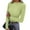 Green #21, variant on Mock Turtle Necks Tops for Women Long Sleeve Ribbed Shirts Thermal Slim Fit Lightweight Undershirts Gray One Size