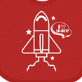 thumbnail image 4 of Inktastic Rocket Ship I Love Space Boys or Girls Baby Bib, 4 of 4