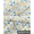 thumbnail image 6 of Teal Yellow Geometric Linen Curtain Valance for Bedroom/Bathroom/Kitchen/Office/Living/Dining Room Window,Modern Triangle Abstract Art Rod Pocket Topper Decorative Cafe Drapes Panel 42"x12", 6 of 6