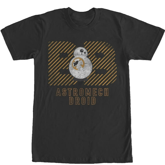 Men's Star Wars The Force Awakens BB-8 Astromech Droid Distressed Graphic Tee Black X Large