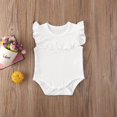 thumbnail image 3 of CNKOO Baby Girls Summer Sleeveless Romper Solid Color  Collar Ruffle Jumpsuit, 3 of 8