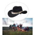 thumbnail image 4 of Yokua Bohemian Style Hat Rope Decor Cowboy Hat for Girls Model Show Photography Hat, 4 of 16