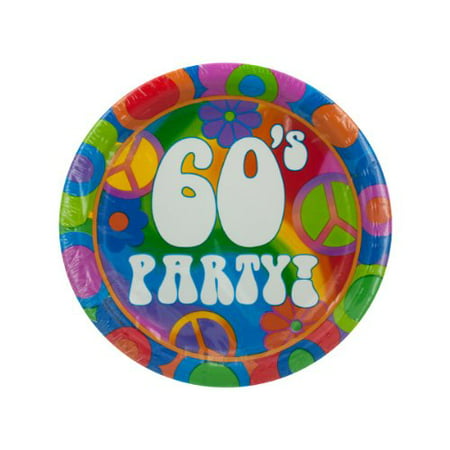 8 pack 60s theme plates