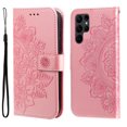 thumbnail image 2 of for Samsung Galaxy S24 Ultra Wallet Case for Women, with Card Holder Embossed Mandala Flower Flip PU Leather Magnetic Protective Kickstand Cover with Lanyard for Samsung Galaxy S24 Ultra, Rosegold, 2 of 9