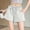 *Beige, variant on ClodeEU Women's High Waisted Drawstring Shorts,Loose Fit Casual Athletic Bottoms for Summer White,Womens Plus S