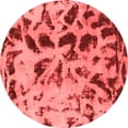 thumbnail image 1 of Ahgly Company Indoor Round Abstract Red Modern Area Rugs, 7' Round, 1 of 4