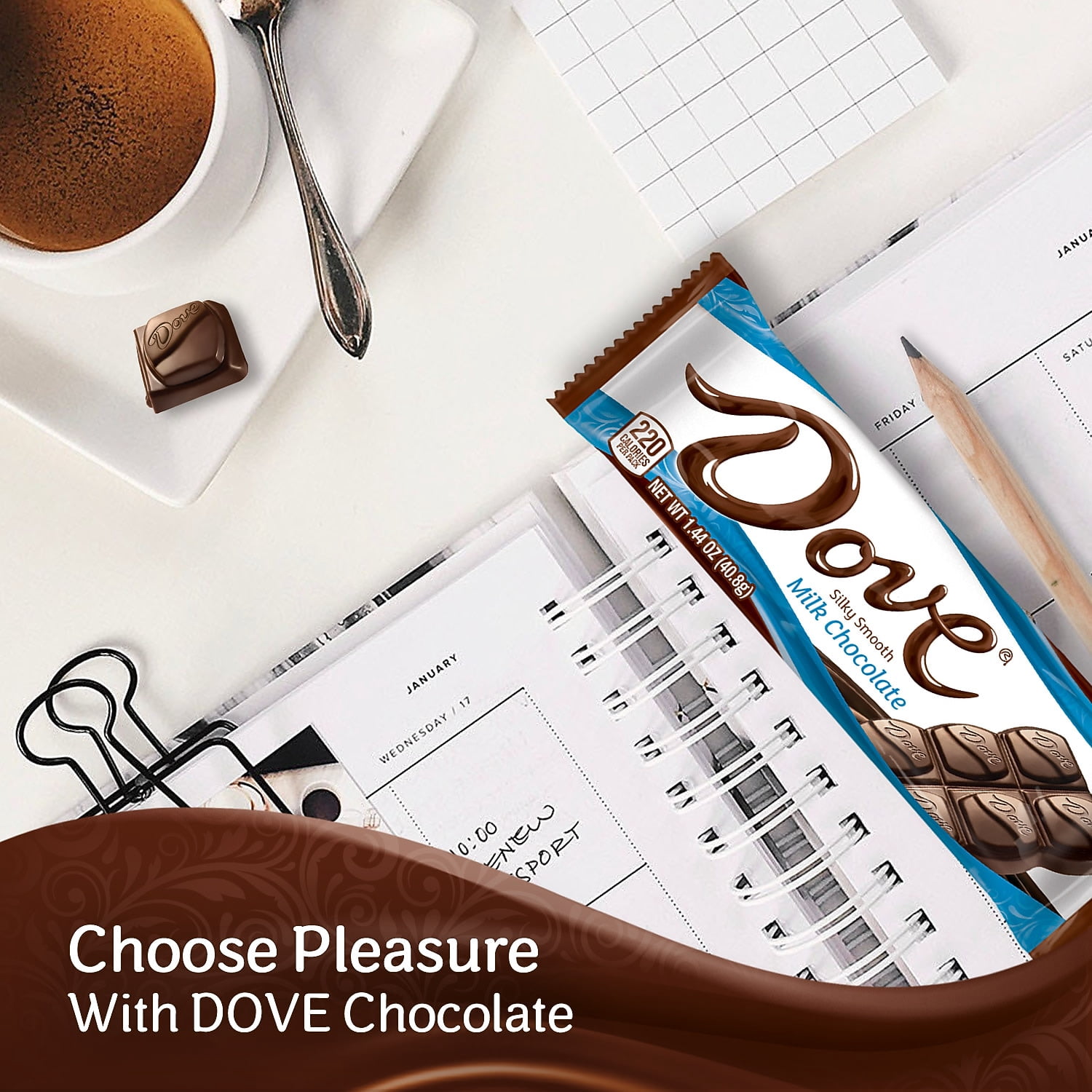 Dove Milk Chocolate Candy Bar 1.44 oz. 18 (209-00468)