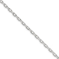 thumbnail image 1 of 925 Sterling Silver 3.5mm Fancy Diamond-cut Open Link Cable Chain Bracelet, 1 of 5