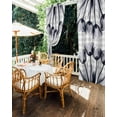 thumbnail image 5 of nqOlkjepod Outdoor Curtains for Patio Waterproof, Grey Tulip Outdoor Privacy Panels Grommet, Farmhouse Elegant Flowers Checkered Blackout Outside Curtains for Porch/Cabana/Pergola 54"x84", 2 Panels, 5 of 8