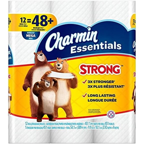Procter & Gamble  Charm Strong Toilet Paper Bath Tissue - 12 per Roll