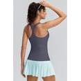 thumbnail image 3 of RUNNING GIRL Women’s Racerback Workout Tank Top with Built-in Bra Longline Ribbed Athletic Yoga Top Padded Fitness Top, 3 of 6
