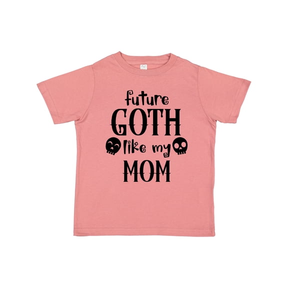 Inktastic Future Goth Like my Mom with Skulls Boys or Girls Toddler T-Shirt