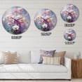 thumbnail image 4 of Designart "Peach Orchids love expression V" Floral Oversized Wall Clock, 4 of 5