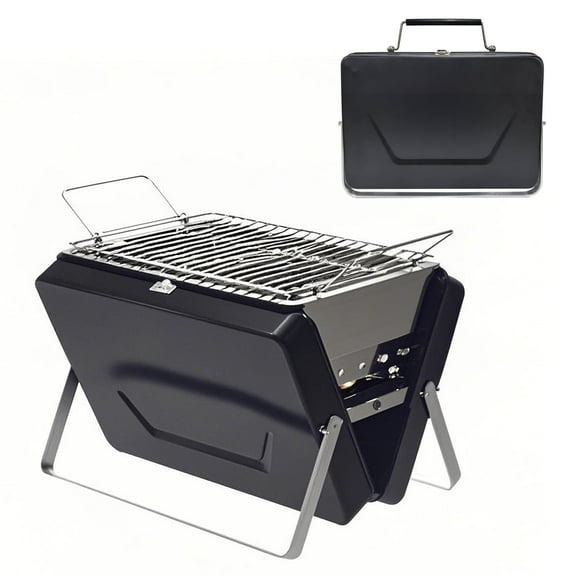 Portable Camping Charcoal Grill, Folding Stainless Steel Stove for Outdoor Cooking BBQ Camping Hiking Picnic Backpacking