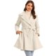 thumbnail image 1 of Abrigo Elegante para Mujer Allegra K con Solapa Largo con Cinturón Invierno Albaricoque Claro S, 1 of 6