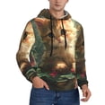 thumbnail image 2 of Xecao Cute Kitten Water Lilies Pattern Men's Adult Pullover Hoodie,Hooded Sweatshirt-Medium, 2 of 7