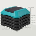 thumbnail image 3 of Soozier Aerobic Exercise Step, 5-Level Height Adjustable Stepper, Blue, 3 of 10