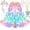 Multicolor, variant on MUSICOZY Girls Princess Dress Up Toys,Baby Princess Dress Up Clothes Rainbow Mermaid Cape Kit 9 Pcs Gift Set for Little Girls 3 4 5 6 7 8 Years,kids Costume Set Props fot Halloween Christmas,Pink